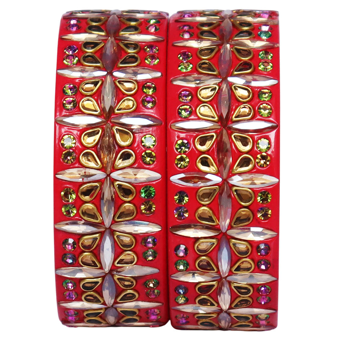 Exclusive Lac Kada Bangles in Latest Artificial Stones Design