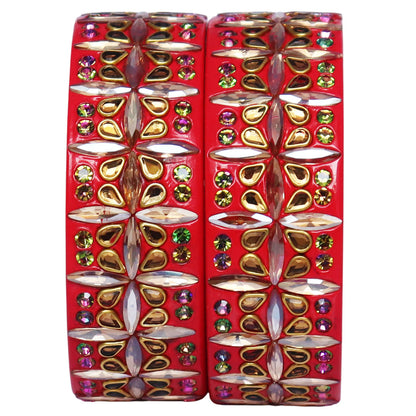 Exclusive Lac Kada Bangles in Latest Artificial Stones Design