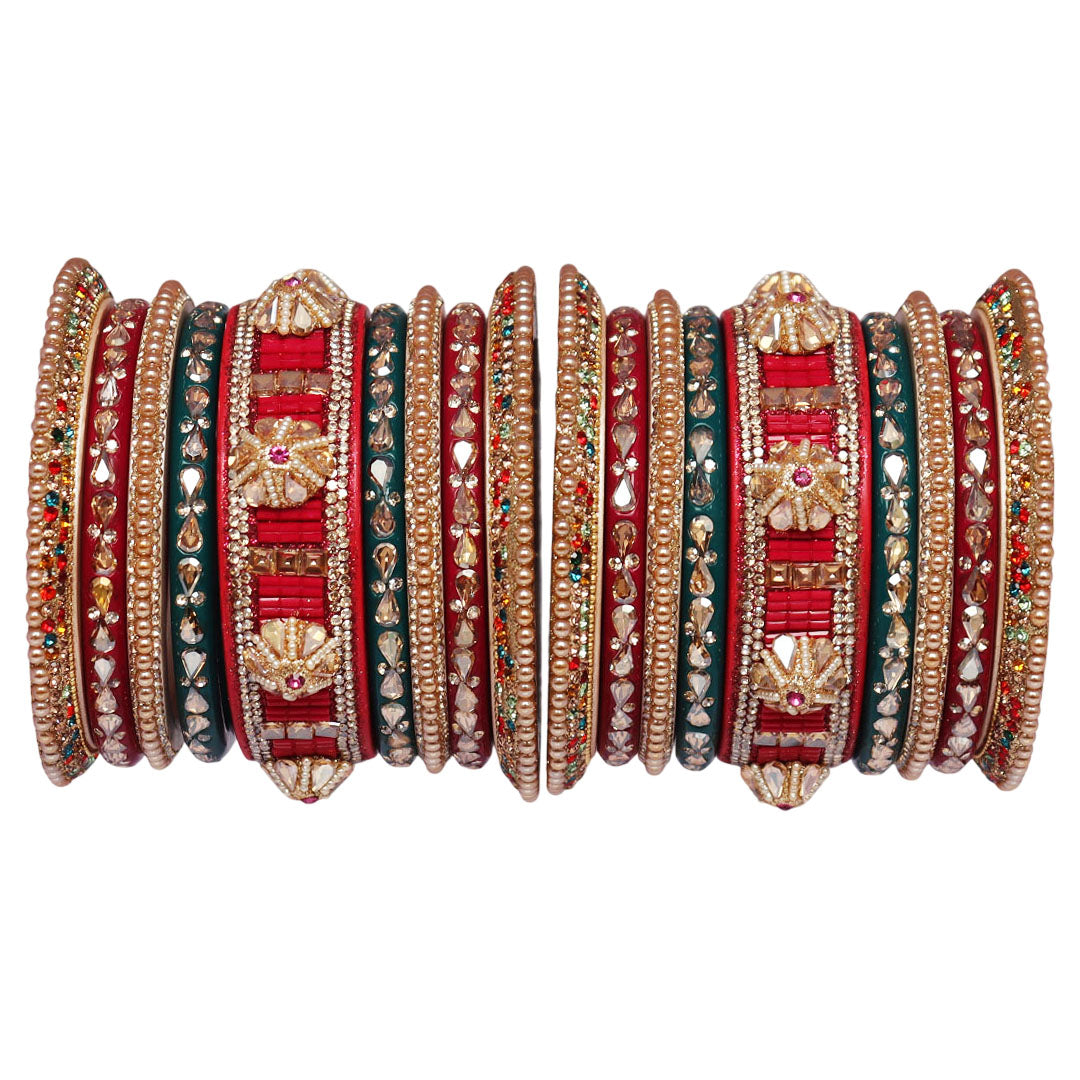 Rajasthani Lac Bangles Wedding Wear Kundan Designer Set