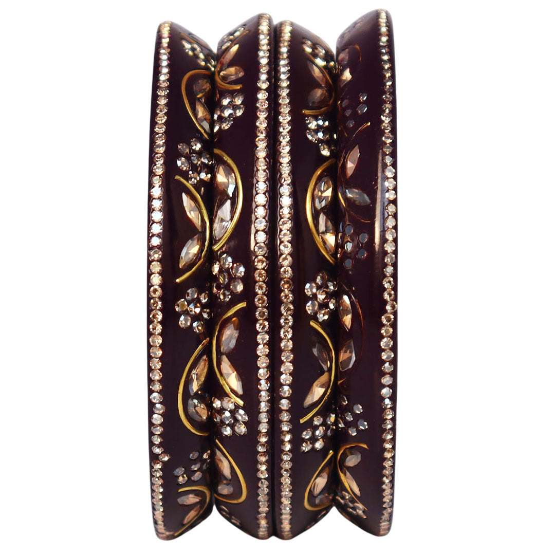 Festival Wear Lac Bangadi Bangles Set in Latest Kundan Design