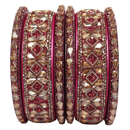Fancy Short Lac Bangles For Women With Latest Kundan Design