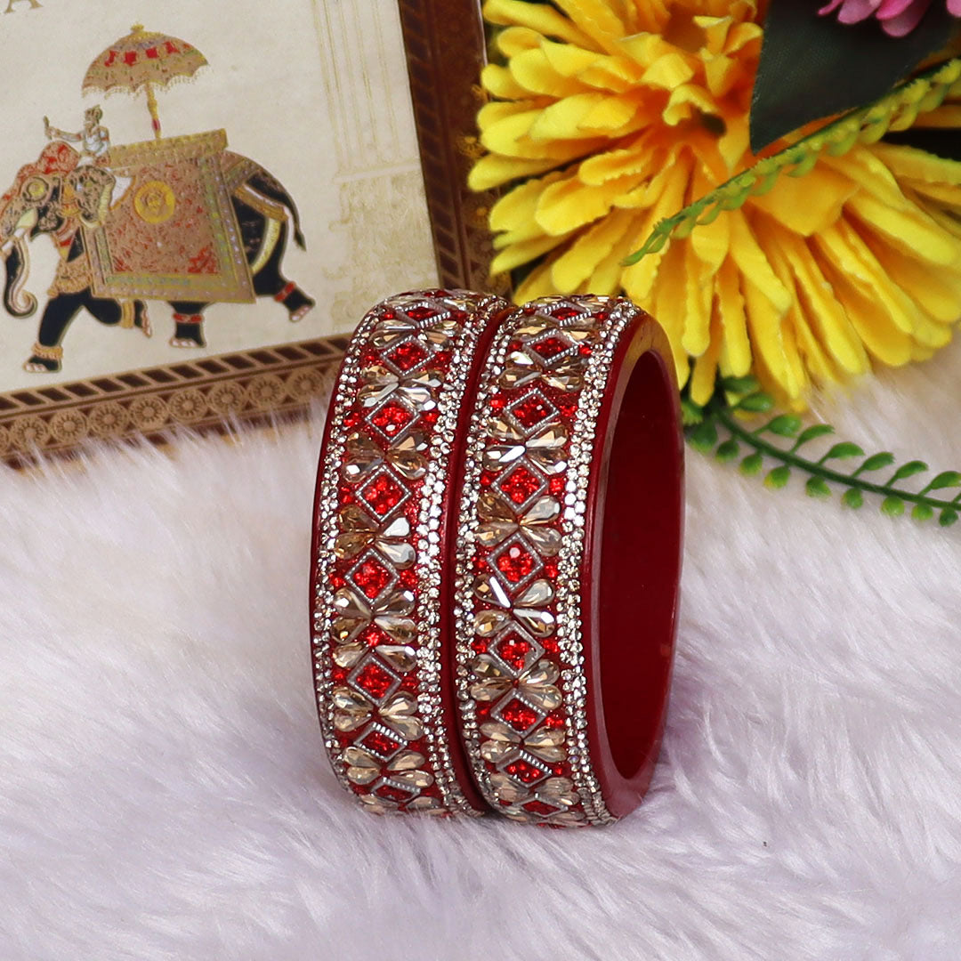 Jaipuri Designer Lac Kada Bangles For Women With Latest Kundan Design
