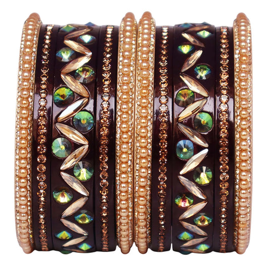 Bridal Style Kundan Lac Bangle Set – Ideal for Diwali & Weddings