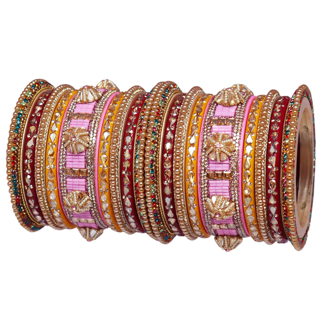 Rajasthani Lac Bangles Wedding Wear Kundan Designer Set