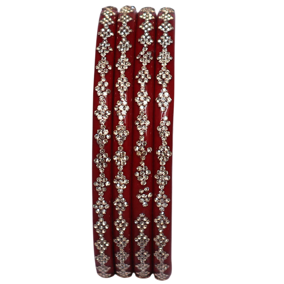 Premium Designer Lac Bangles for Women with Rhinestone Work | Traditional Rajasthani Bangles by TAJ BRIDAL STORE