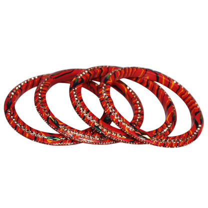 Lehariya Lac Bangles for Women | Traditional Rajasthani Rhinestone Bangles | Glossy Festival & Wedding Bangles By TAJ BRIDAL STORE