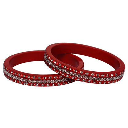 Jaipuri Lac Bangles Artificial Stones Kada Set for Women