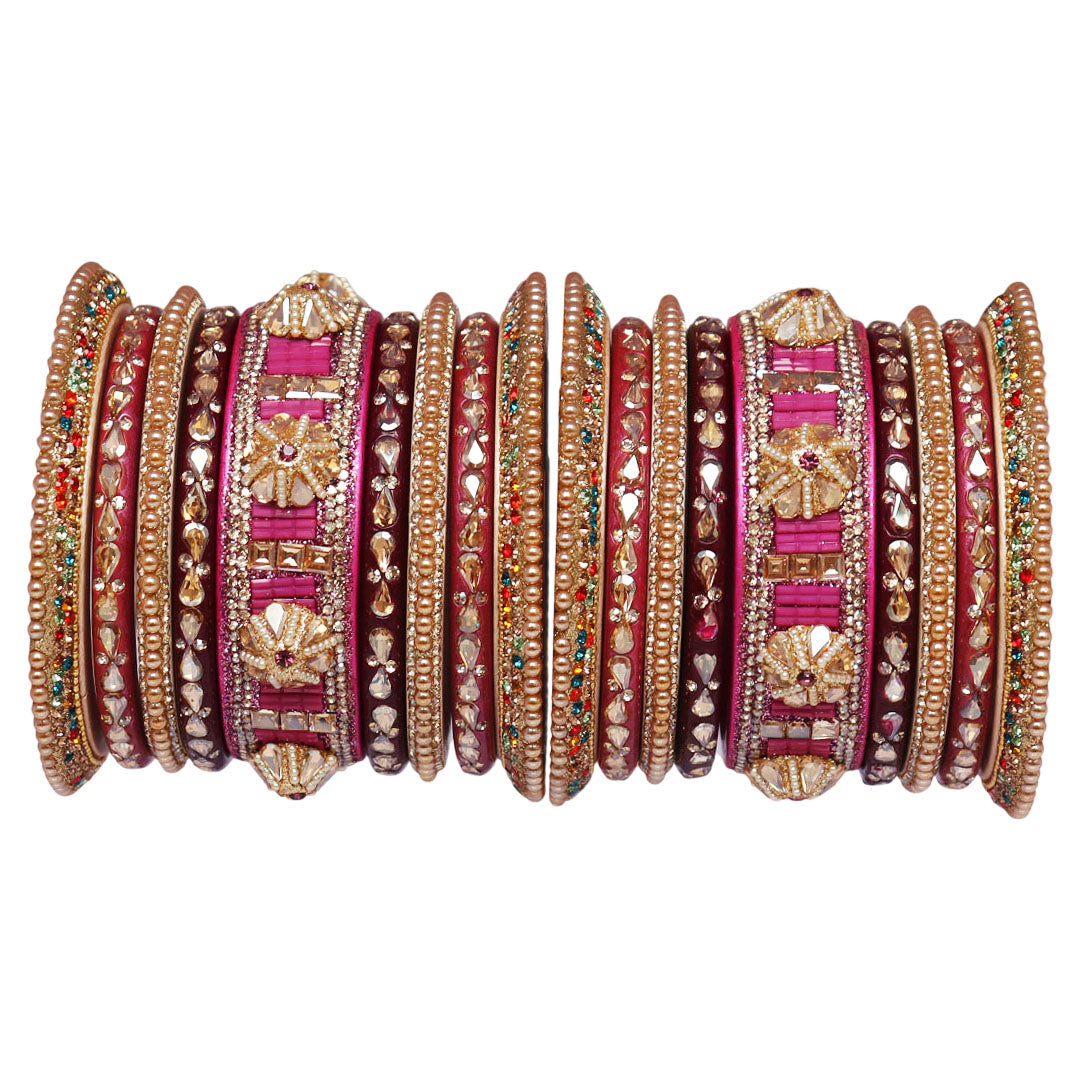 Rajasthani Lac Bangles Wedding Wear Kundan Designer Set