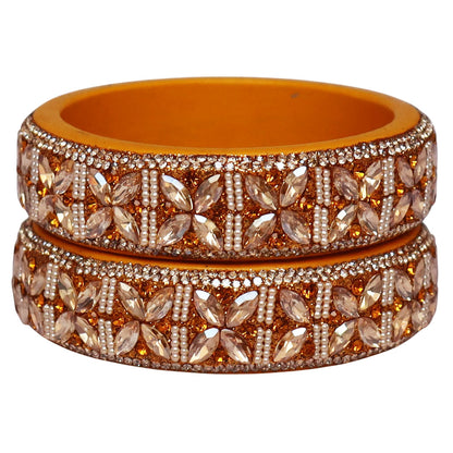 Jaipuri Handmade Lac Kada with Kundan Beads Craft