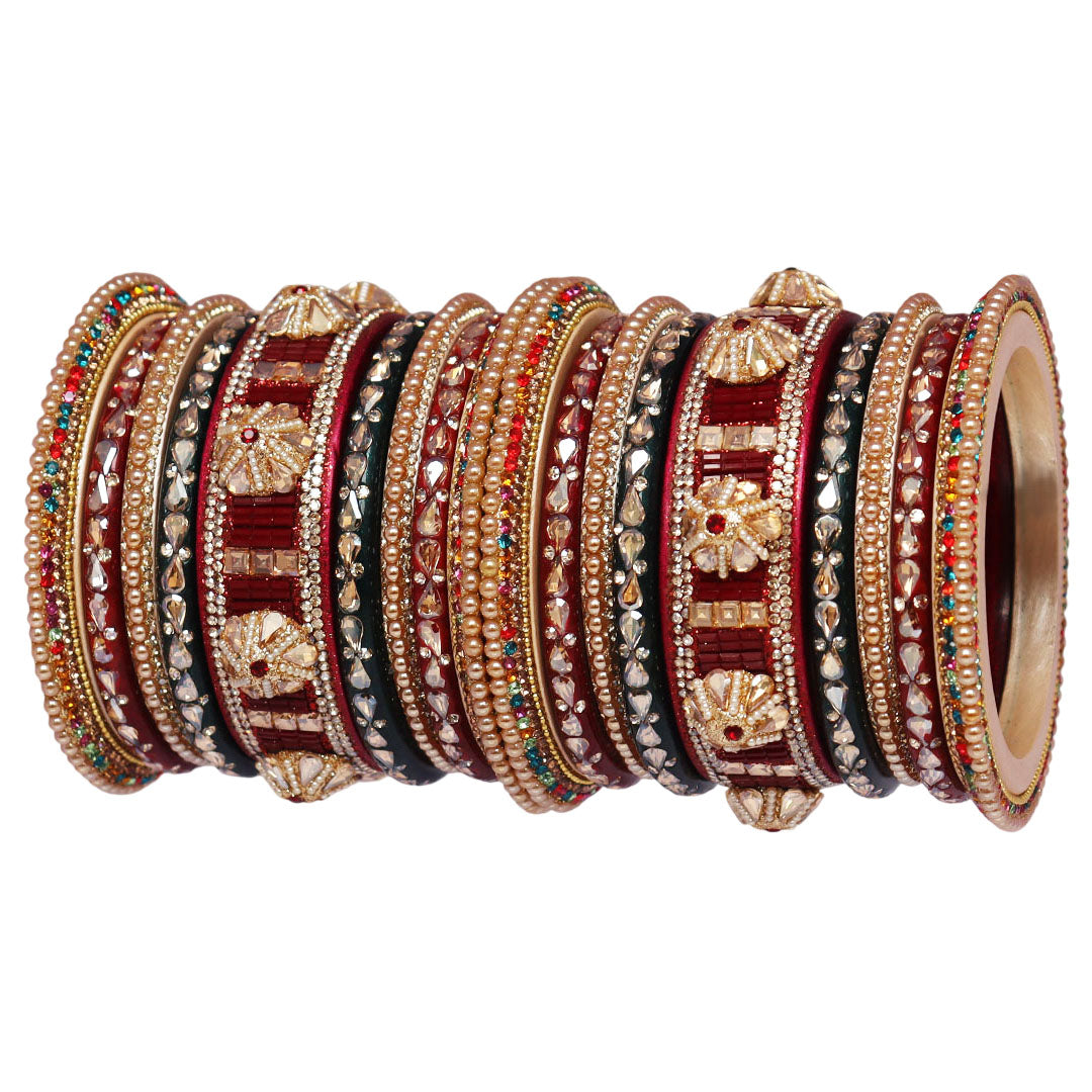 Rajasthani Lac Bangles Wedding Wear Kundan Designer Set