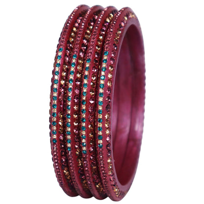 Rhinestone Lac Bangles for Raksha Bandhan