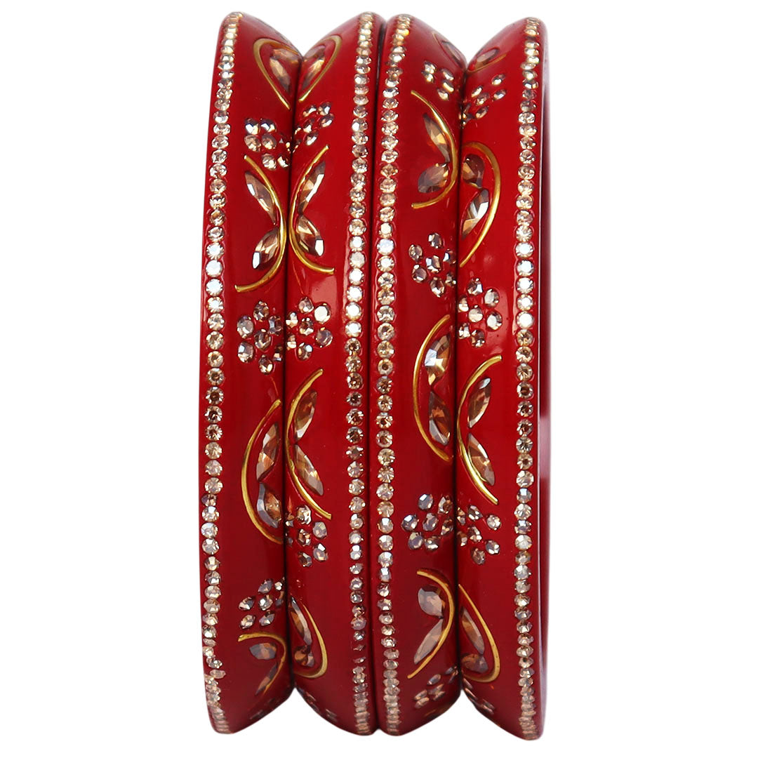 Festival Wear Lac Bangadi Bangles Set in Latest Kundan Design