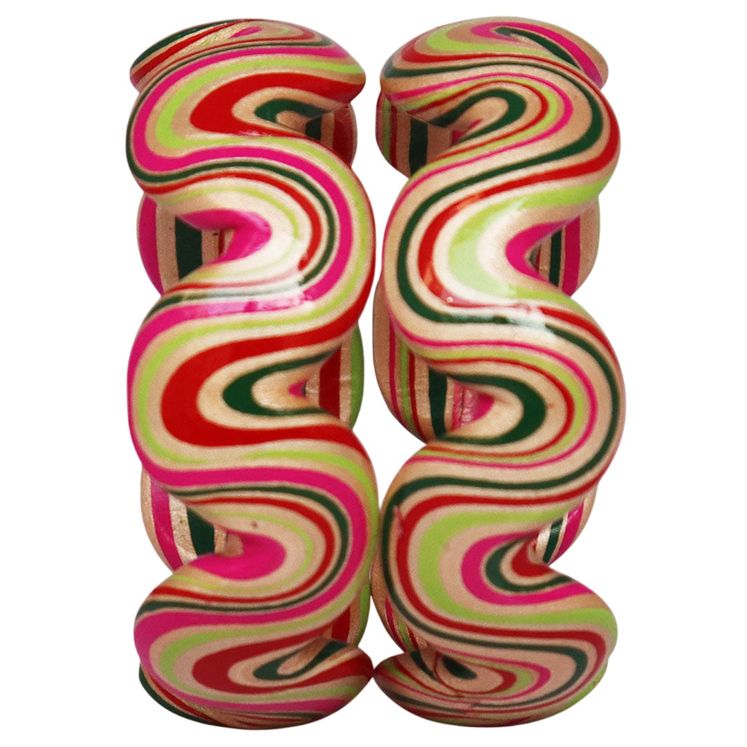 Trendy Wave Pattern Lac Kada for Wedding & Festive Wear