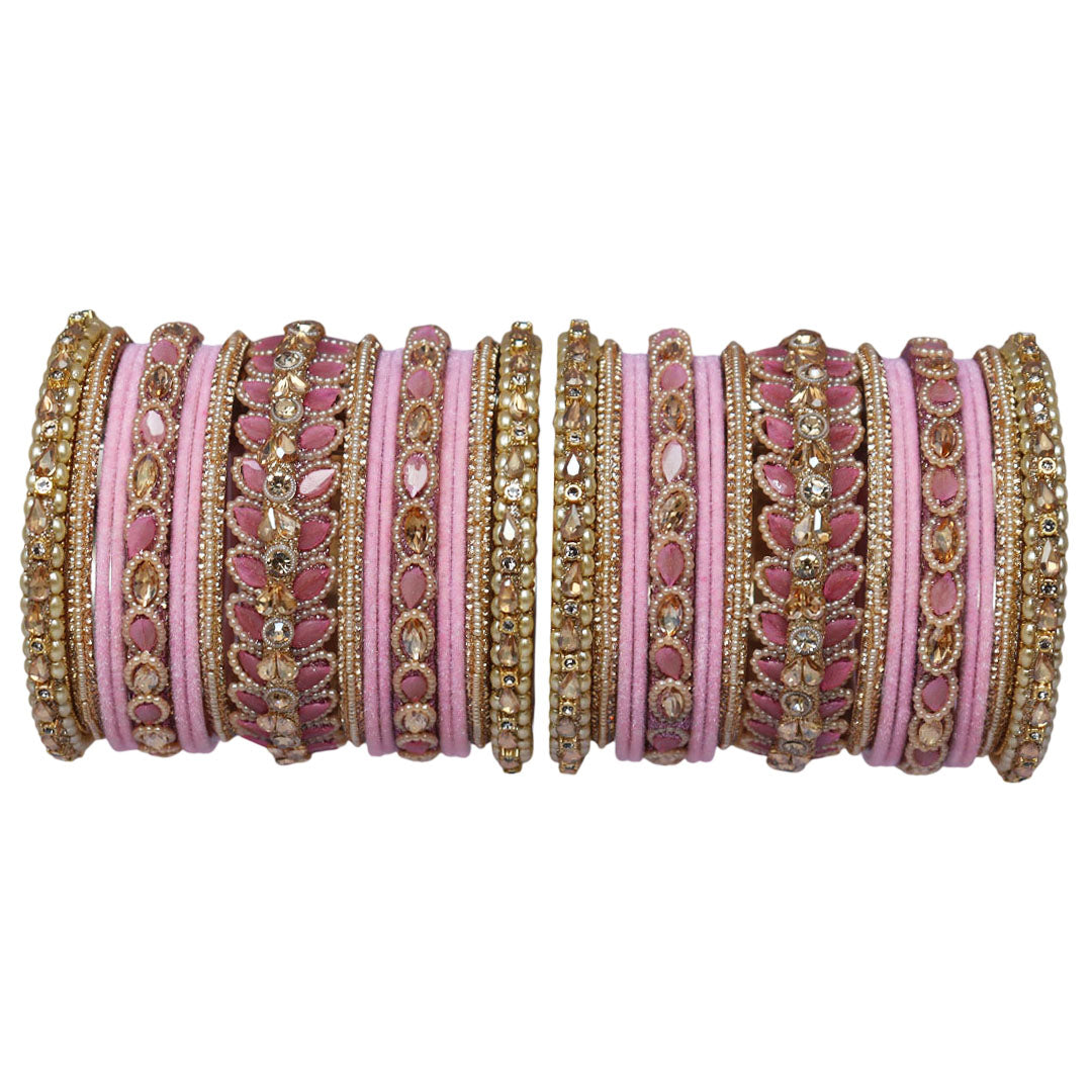 Indian Bridal Wedding Bangles Set – Kundan & Beads Work