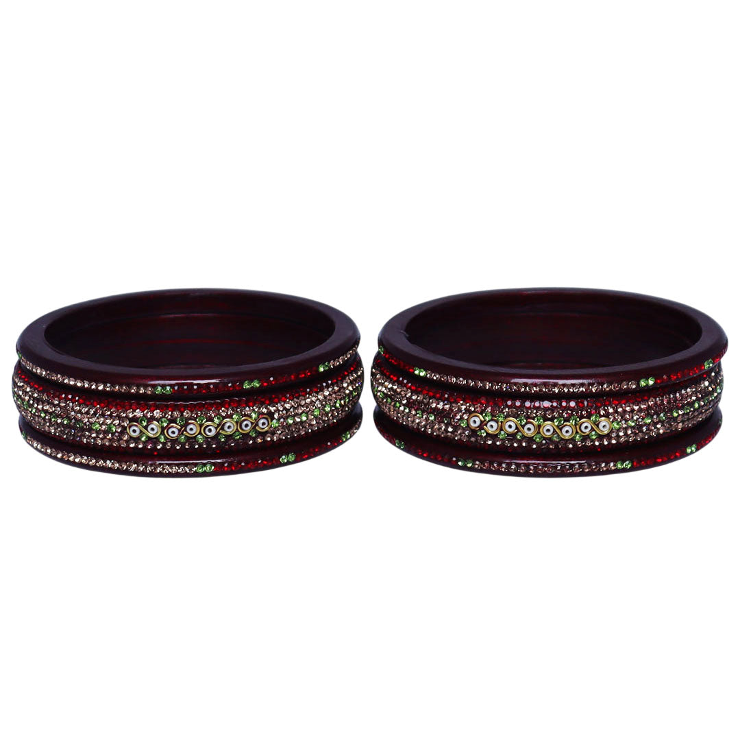 Jaipuri Lac Bangles with Latest Beads & Rhinestone Design