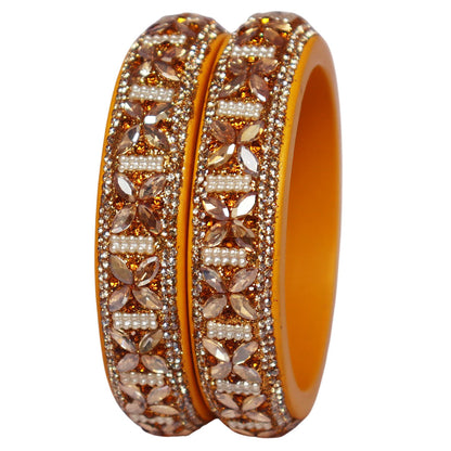 Handmade Rajasthani Jaipuri Lac Kundan Kada Perfect for Bridal Wear and Festivals