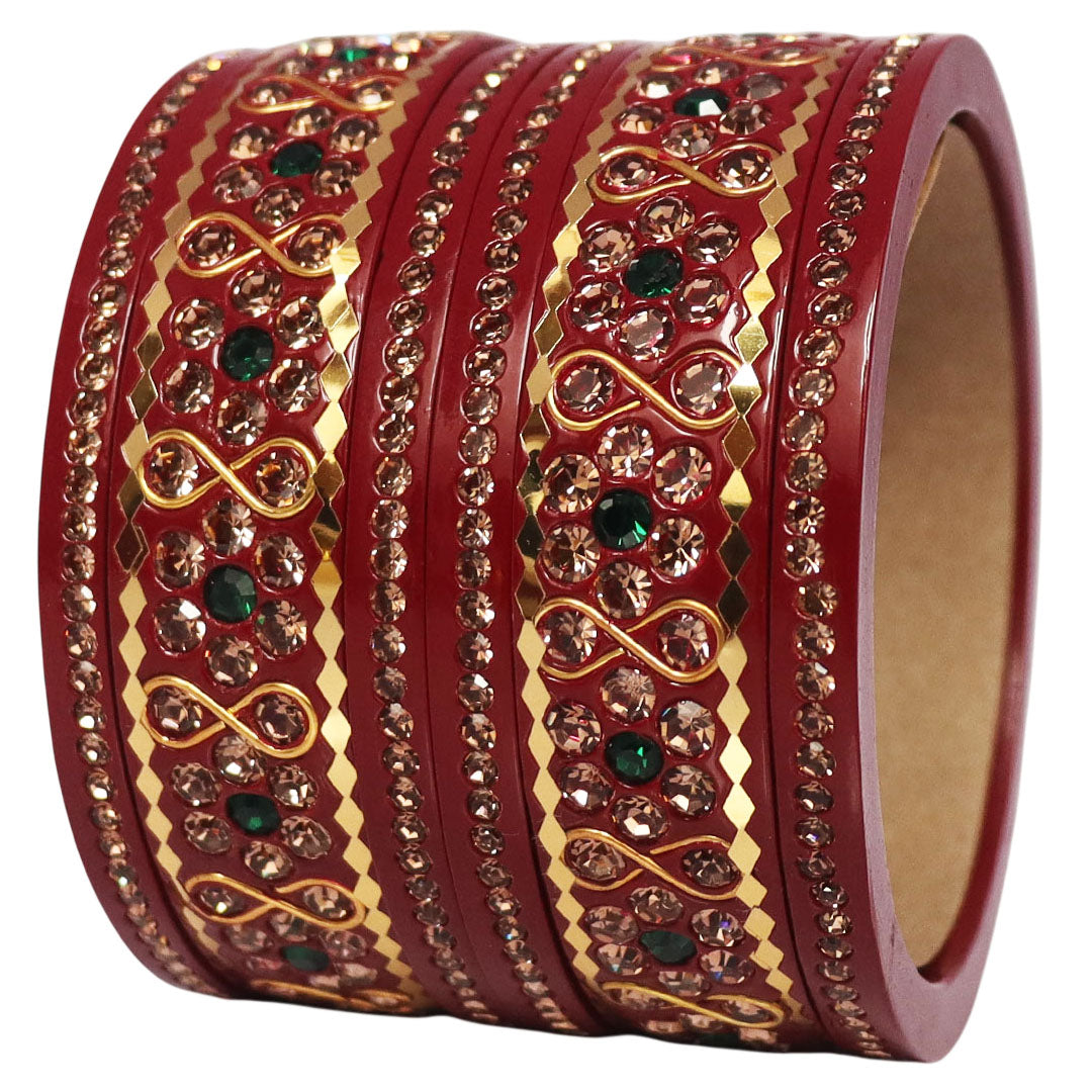 Festival Special Fancy Lac Bangles Set With Latest Stone Design