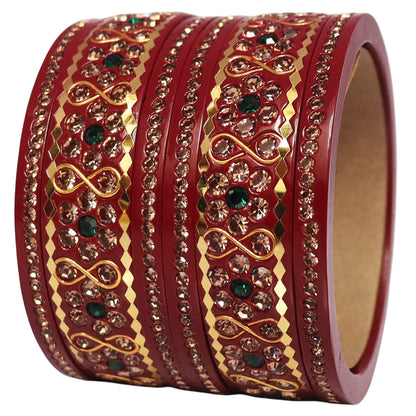 Festival Special Fancy Lac Bangles Set With Latest Stone Design