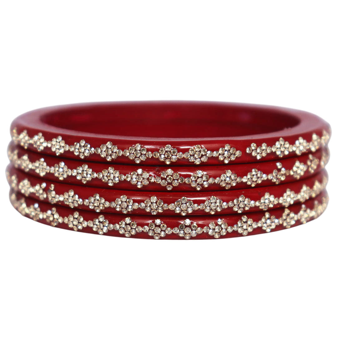 Premium Designer Lac Bangles for Women with Rhinestone Work | Traditional Rajasthani Bangles by TAJ BRIDAL STORE