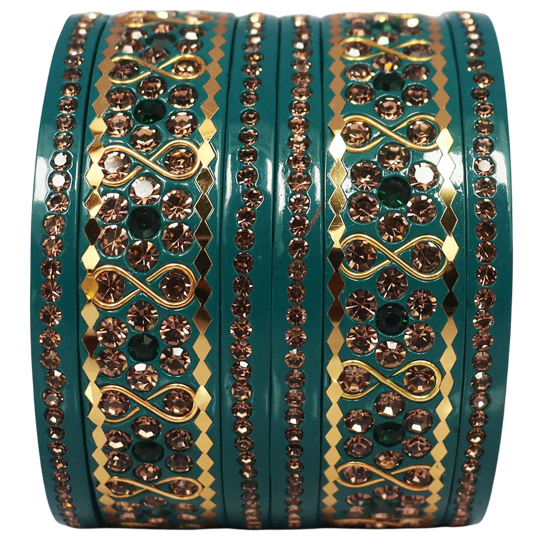 Festival Special Fancy Lac Bangles Set With Latest Stone Design