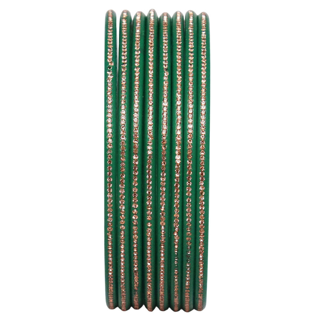 Traditional Rajasthani Lac Bangles with Fine Rhinestones Design