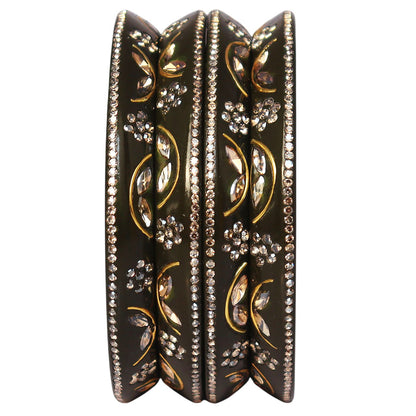 Festival Wear Lac Bangadi Bangles Set in Latest Kundan Design