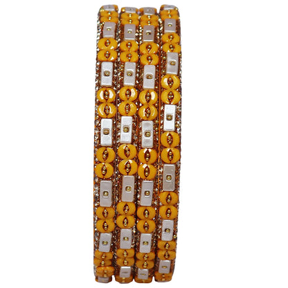Designer Rajasthani Lac Bangles with Rhinestone & Bead Work by Taj Bridal Store