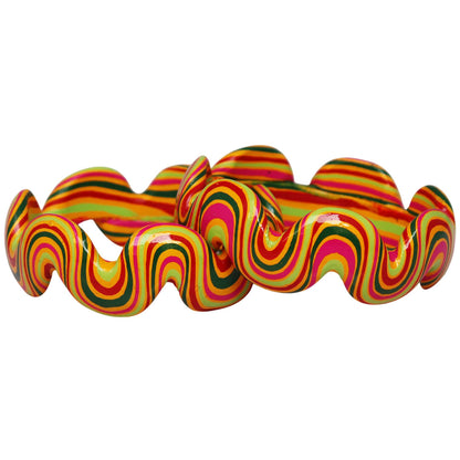 Trendy Wave Pattern Lac Kada for Wedding & Festive Wear