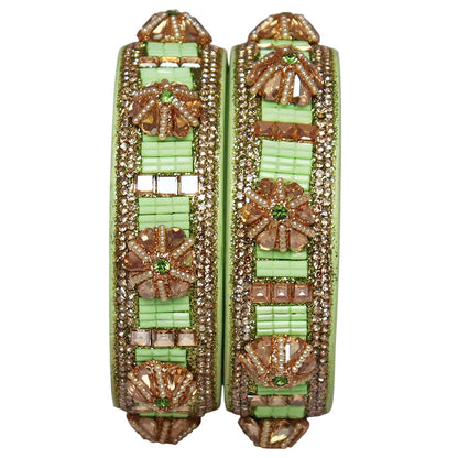 Jaipuri Lac Bangles Kundan Pearl Rhinestone Designer Kada