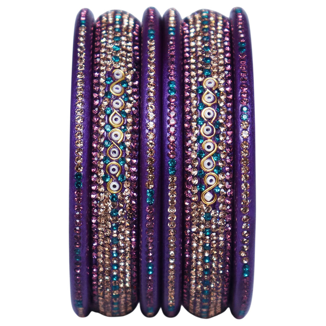 Jaipuri Lac Bangles with Latest Beads & Rhinestone Design