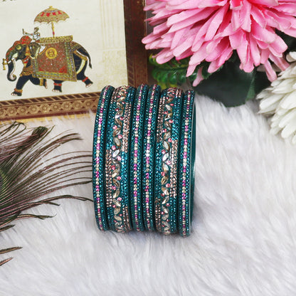 Festival Special Designer Lac Bangles Set With Latest Kundan Design