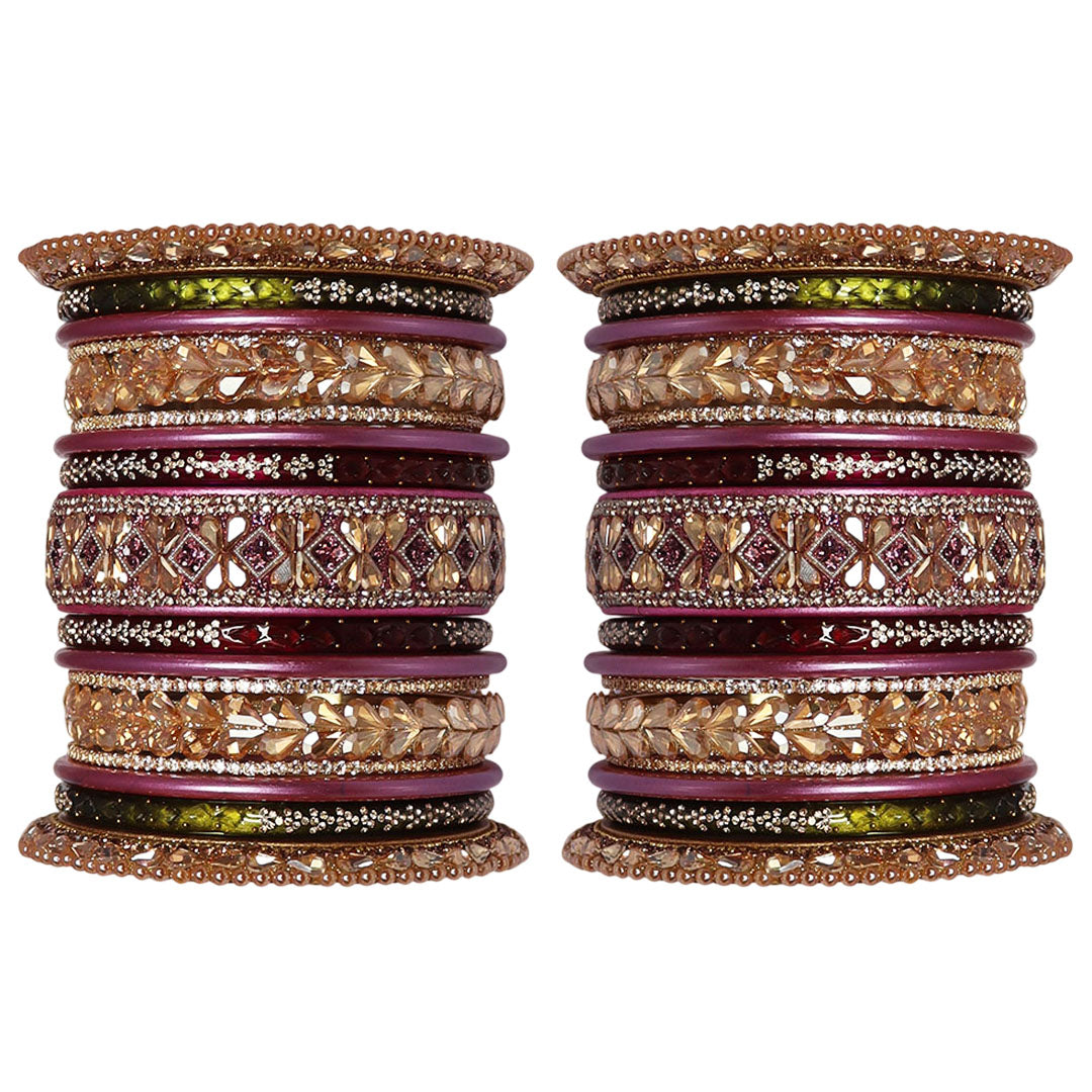 Premium Rajasthani Lac Bridal Chura Set With Latest Kundan Design