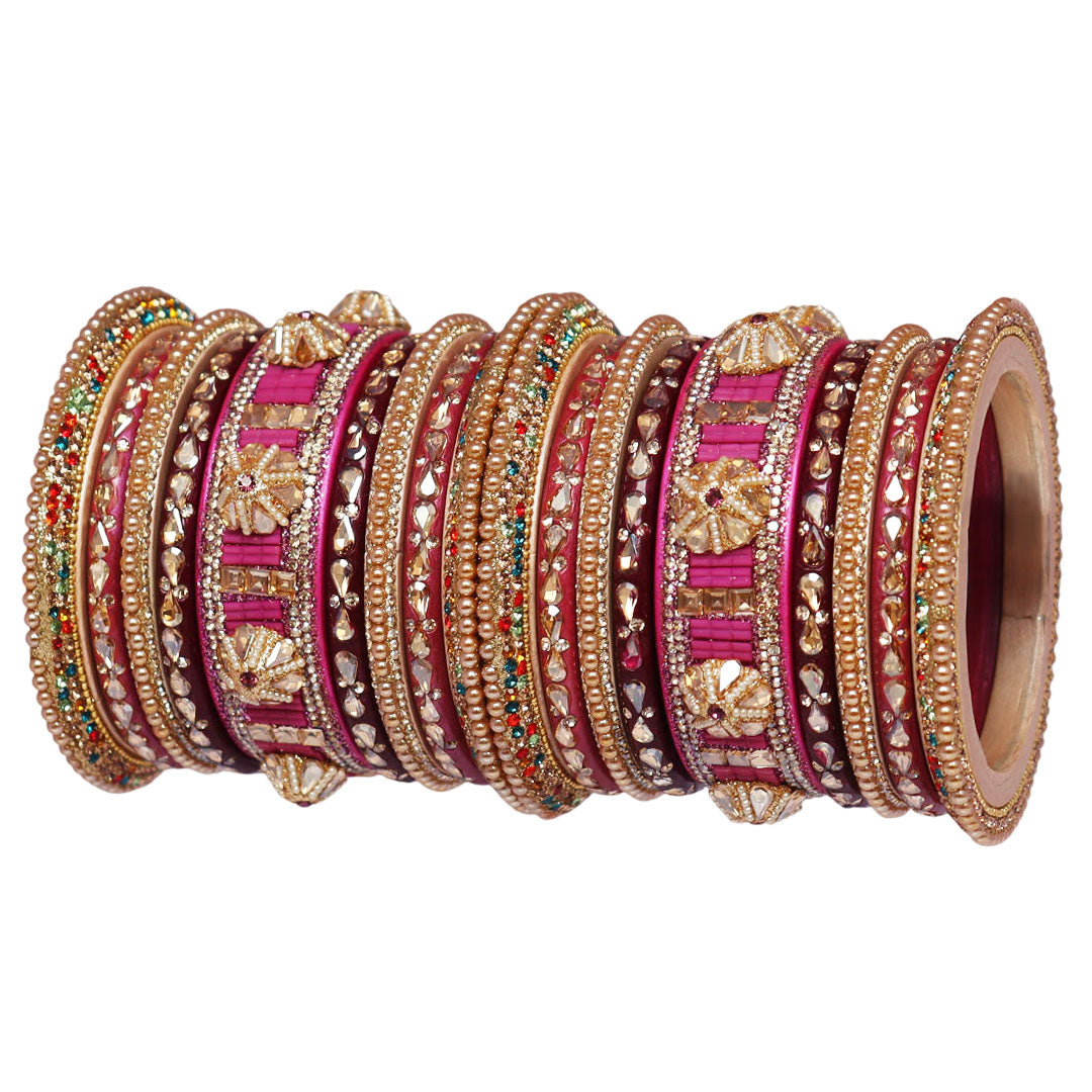 Rajasthani Lac Bangles Wedding Wear Kundan Designer Set
