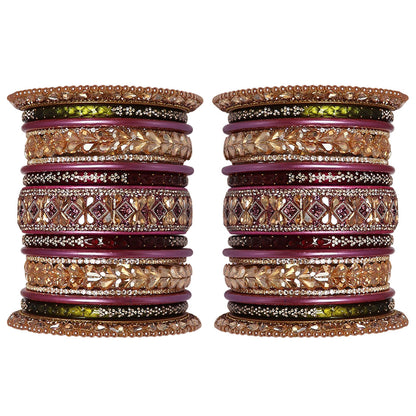 Premium Rajasthani Lac Bridal Chura Set With Latest Kundan Design