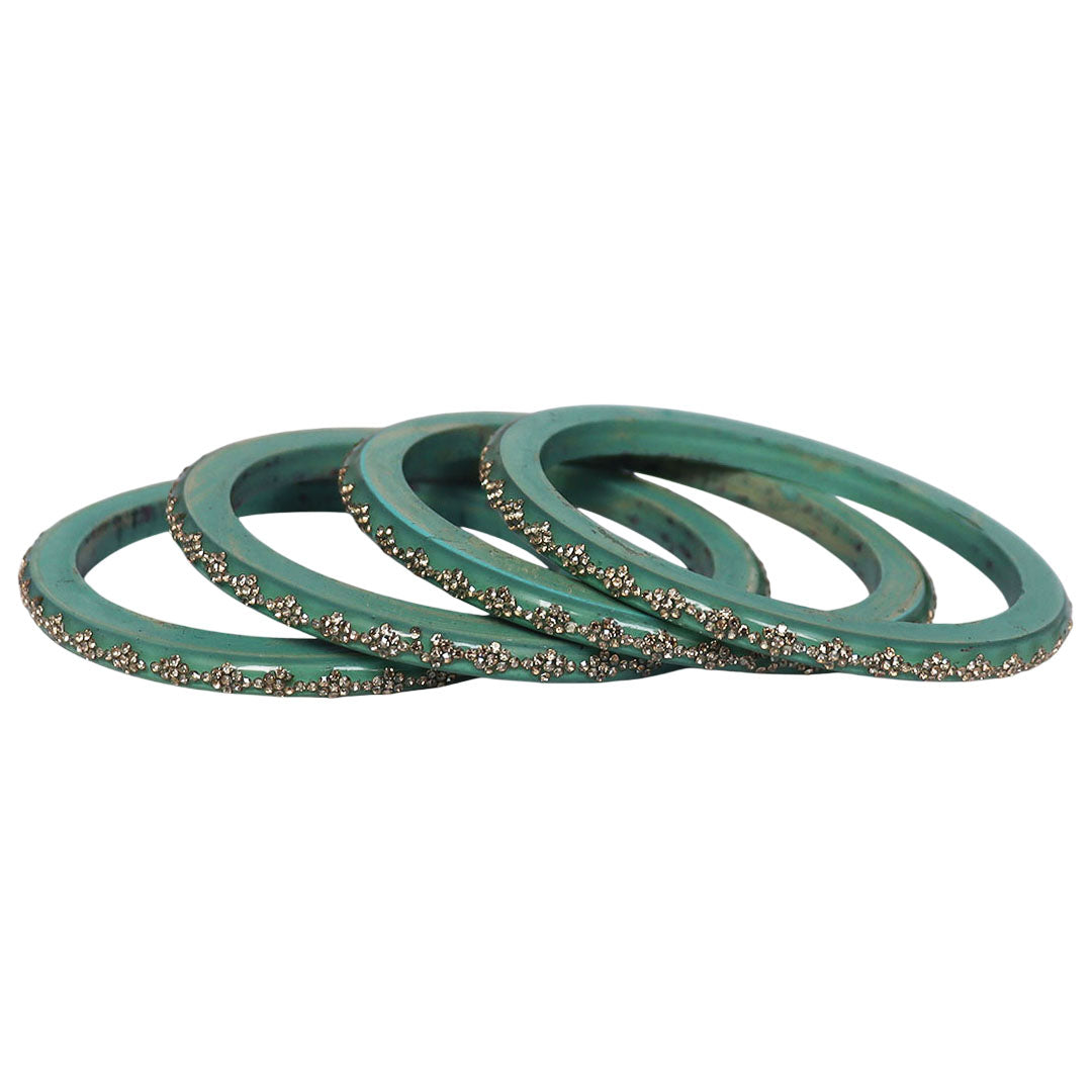 Traditional Rajasthani lac bangles with rhinestone detailing