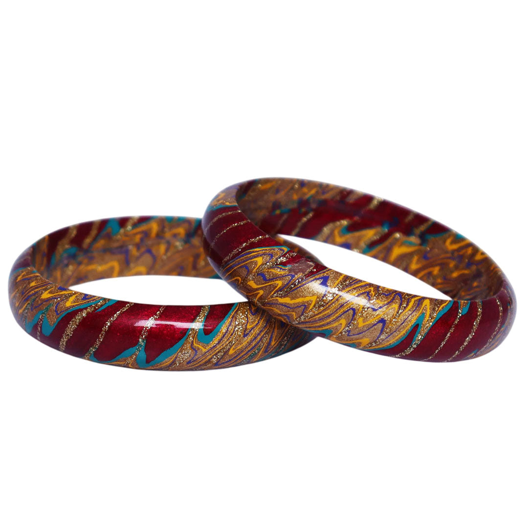 Designer Lac Bangles Latest Wave Design Kada Set