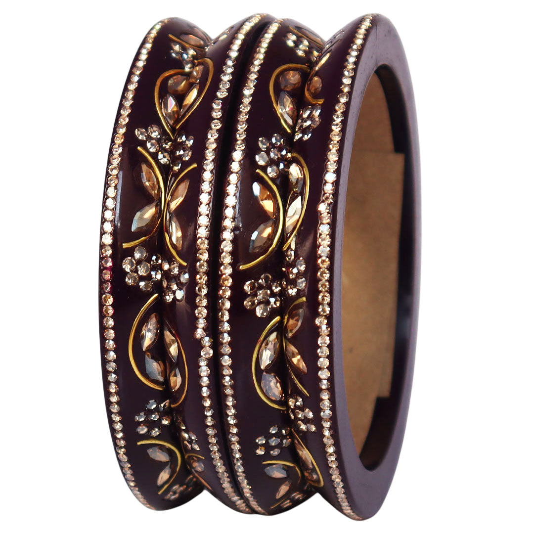 Festival Wear Lac Bangadi Bangles Set in Latest Kundan Design