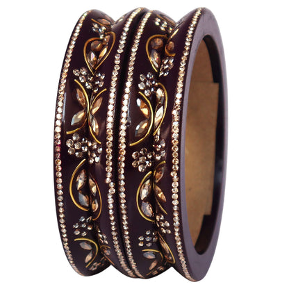 Festival Wear Lac Bangadi Bangles Set in Latest Kundan Design