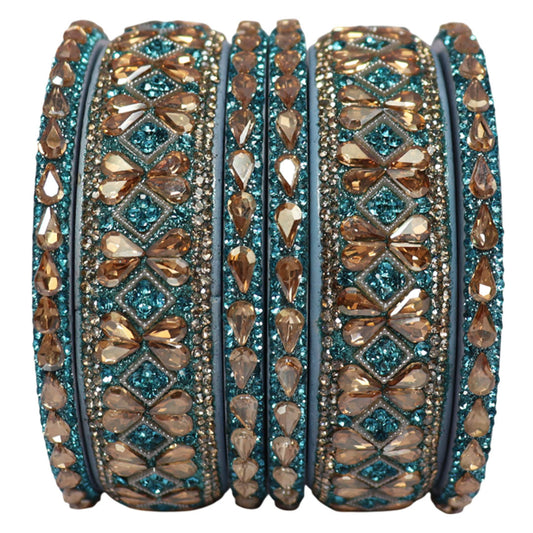 Fancy Short Lac Bangles For Women With Latest Kundan Design