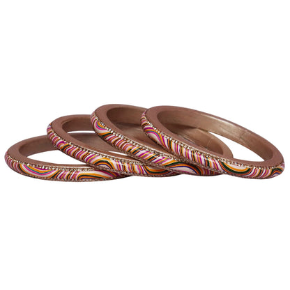 Designer Jaipuri Lac Kada with Multicolor Lahariya Artwork