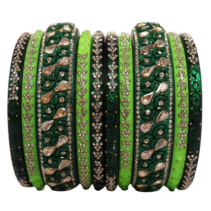 Womens Designer Lac Bangles Set With Latest Kundan Design