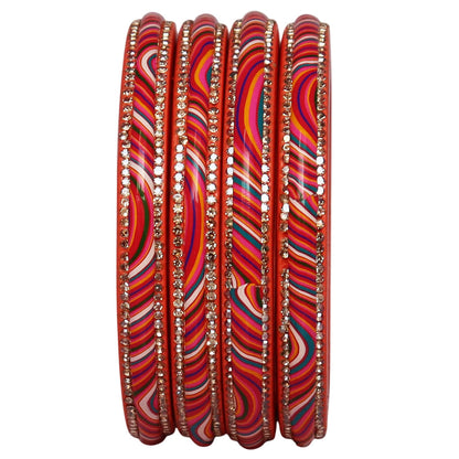 Designer Jaipuri Lac Kada with Multicolor Lahariya Artwork