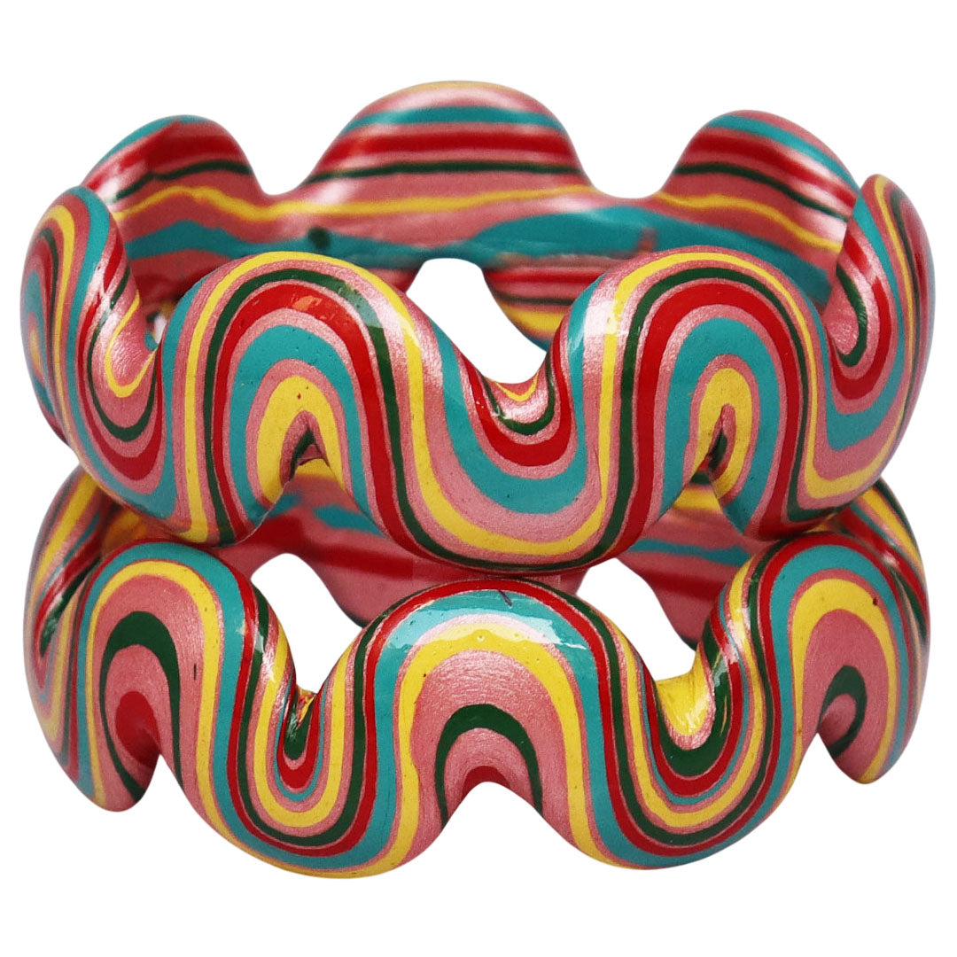 Trendy Wave Pattern Lac Kada for Wedding & Festive Wear