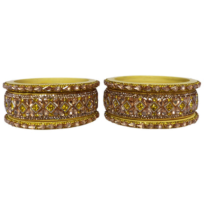 Fancy Short Lac Bangles For Women With Latest Kundan Design