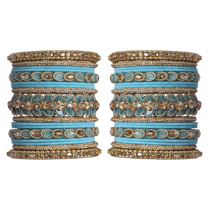 Indian Bridal Wedding Bangles Set – Kundan & Beads Work