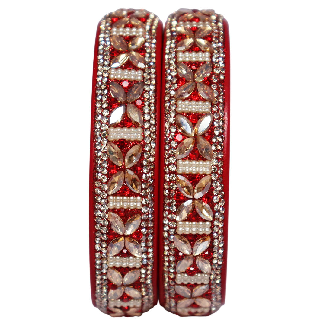 Elegant Jaipuri Lac Kundan Kada Set for Brides and Wedding Guests