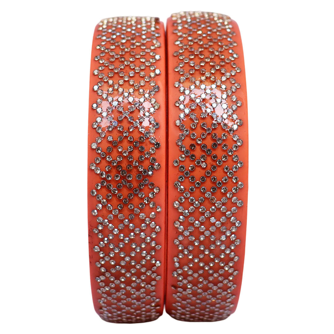 Jaipuri Lac Kada Bangles Set in Latest Rhinestones Design