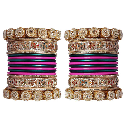 Traditional Rajasthani Lac Chudi Set for Women