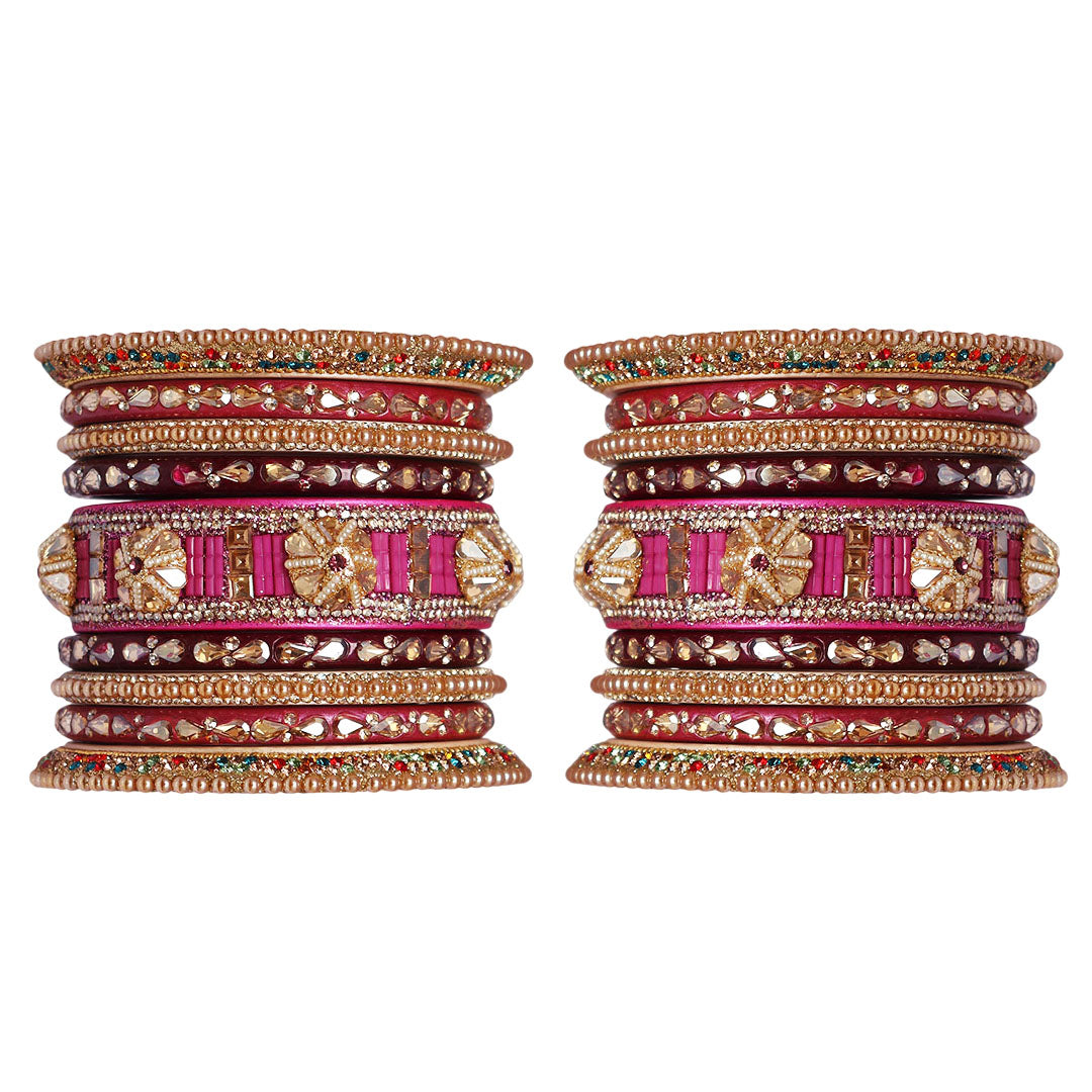 Rajasthani Lac Bangles Wedding Wear Kundan Designer Set