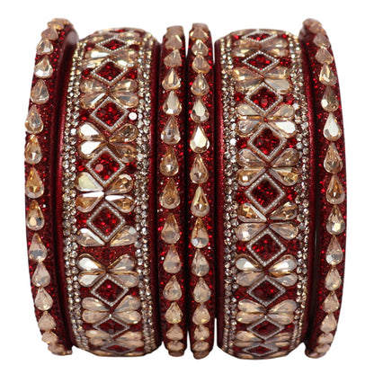 Fancy Short Lac Bangles For Women With Latest Kundan Design